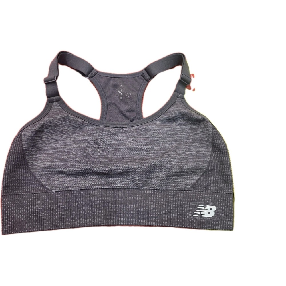 New Balance Women's Small Seamless Sports Bra Muted Mauve Dusty Plum Gray Gym